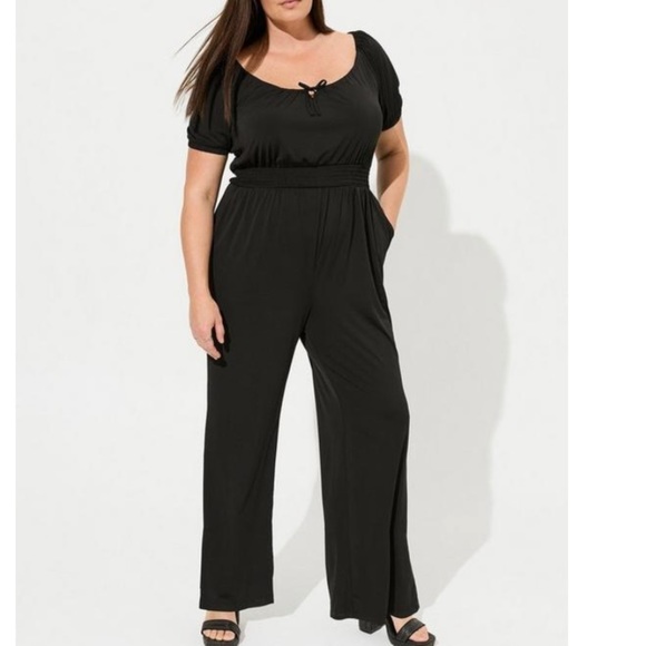 TORRID NWT Studio Knit Balloon Sleeve Jumpsuit - Picture 2 of 5